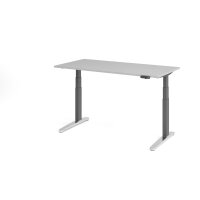 Sitz-Steh-Schreibtisch el.160x80cm Grau/ gallery
