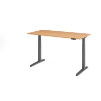 Sitz-Steh-Schreibtisch el.160x80cm Buche gallery