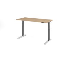 Sitz-Steh-Schreibtisch el.160x80cm Eiche gallery