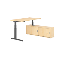 Sitz-Steh Kombi 160x80cm, Ahorn/Graphit