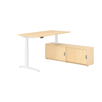 Sitz-Steh Kombi 160x80cm, Ahorn/Weiß