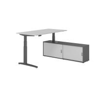Sitz-Steh Kombi 160x80cm, Grau/Graphit