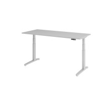 Sitz-Steh-Schreibtisch el.180x80cm Grau/silb
