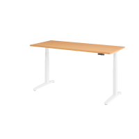Sitz-Steh-Schreibtisch el.180x80cm Buche/Weiß