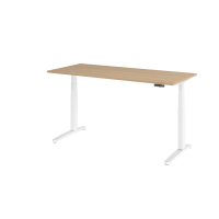 Sitz-Steh-Schreibtisch el.180x80cm Eiche/Weiß