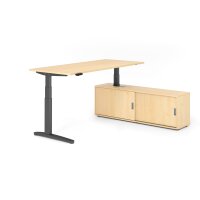 Sitz-Steh Kombi 180x80cm, Ahorn/Graphit gallery