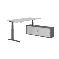 Sitz-Steh Kombi 180x80cm, Grau/Graphit