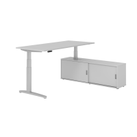 Sitz-Steh Kombi 180x80cm, Grau/Silber