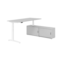 Sitz-Steh Kombi 180x80cm, Grau/Weiß