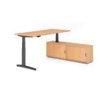 Sitz-Steh Kombi 180x80cm, Buche/Graphit gallery