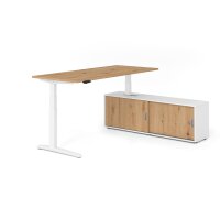 Sitz-Steh Kombi 180x80cm, Asteiche/Wei&s gallery