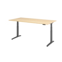Sitz-Steh-Schreibtisch el.200x100cm Ahorn/Gra
