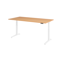 Sitz-Steh-Schreibtisch el.200x100cm Buche/wei