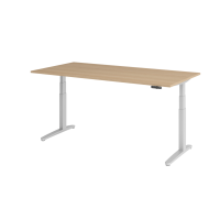Sitz-Steh-Schreibtisch el.200x100cm Eiche/sil