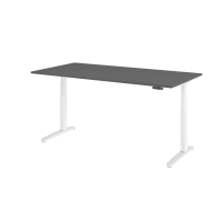 Sitz-Steh-Schreibtisch el.200x100cm Graphi...