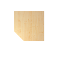 Verkettungspl. trapezf./Kons./STF Ahorn/Wei&s