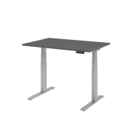 Sitz-Steh-Schreibtisch el.120x80cm Graphit