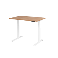 Sitz-Steh-Schreibtisch el.120x80cm Nussb/Weiß