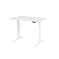 Sitz-Steh-Schreibtisch el.120x80cm Weiß/Weiß