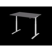 Sitz-Steh-Schreibtisch el.120x80cm Graphit