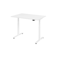 Sitz-Steh-Schreibtisch el.120x80cm Weiß