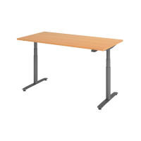 Sitz-Steh-Schreibtisch el.160x80cm Buche