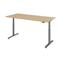 Sitz-Steh-Schreibtisch el.180x80cm Eiche
