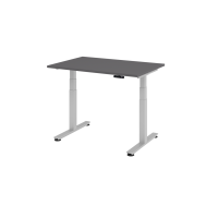 Sitz-Steh-Schreibtisch el.120x80cm Graphit