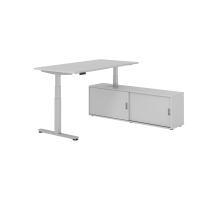 Sitz-Steh Kombi 160x80cm, Grau/Silber