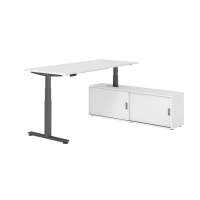 Sitz-Steh Kombi 180x80cm, Weiß/Graphit