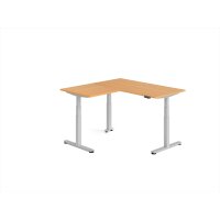 Sitz-Steh-Winkeltisch 160x160cm Buche/Si gallery