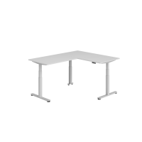 Sitz-Steh-Winkeltisch 160x200cm Grau/Sil gallery
