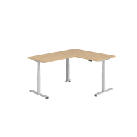 Sitz-Steh-Winkeltisch 160x200cm Eiche/Si gallery