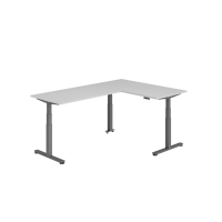 Sitz-Steh-Winkeltisch 160x240cm Grau/Gra gallery