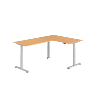 Sitz-Steh-Winkeltisch 160x240cm Buche/Si gallery