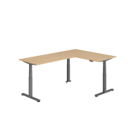 Sitz-Steh-Winkeltisch 160x240cm Eiche/Gr gallery