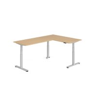 Sitz-Steh-Winkeltisch 160x240cm Eiche/Si gallery