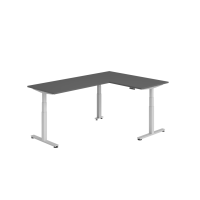 Sitz-Steh-Winkeltisch 160x240cm Graphit/ gallery