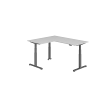 Sitz-Steh-Winkeltisch 180x160cm Grau/Gra gallery