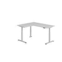 Sitz-Steh-Winkeltisch 180x160cm Grau/Sil gallery