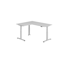 Sitz-Steh-Winkeltisch 180x160cm Grau/Sil gallery