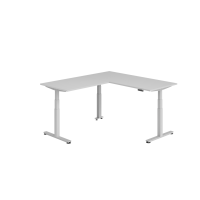 Sitz-Steh-Winkeltisch 180x200cm Grau/Sil gallery