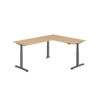 Sitz-Steh-Winkeltisch 180x240cm Eiche/Gr gallery