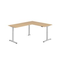 Sitz-Steh-Winkeltisch 180x240cm Eiche/Si gallery