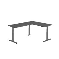 Sitz-Steh-Winkeltisch 180x240cm Graphit/ slider