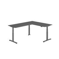 Sitz-Steh-Winkeltisch 180x240cm Graphit/Gr...
