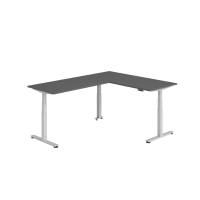 Sitz-Steh-Winkeltisch 180x240cm Graphit/Si...