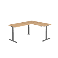Sitz-Steh-Winkeltisch 180x240cm Asteiche/G...