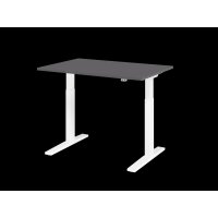 Sitz-Steh-Schreibtisch el.120x80cm Graphit/We