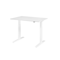 Sitz-Steh-Schreibtisch el.120x80cm Weiß/Weiß